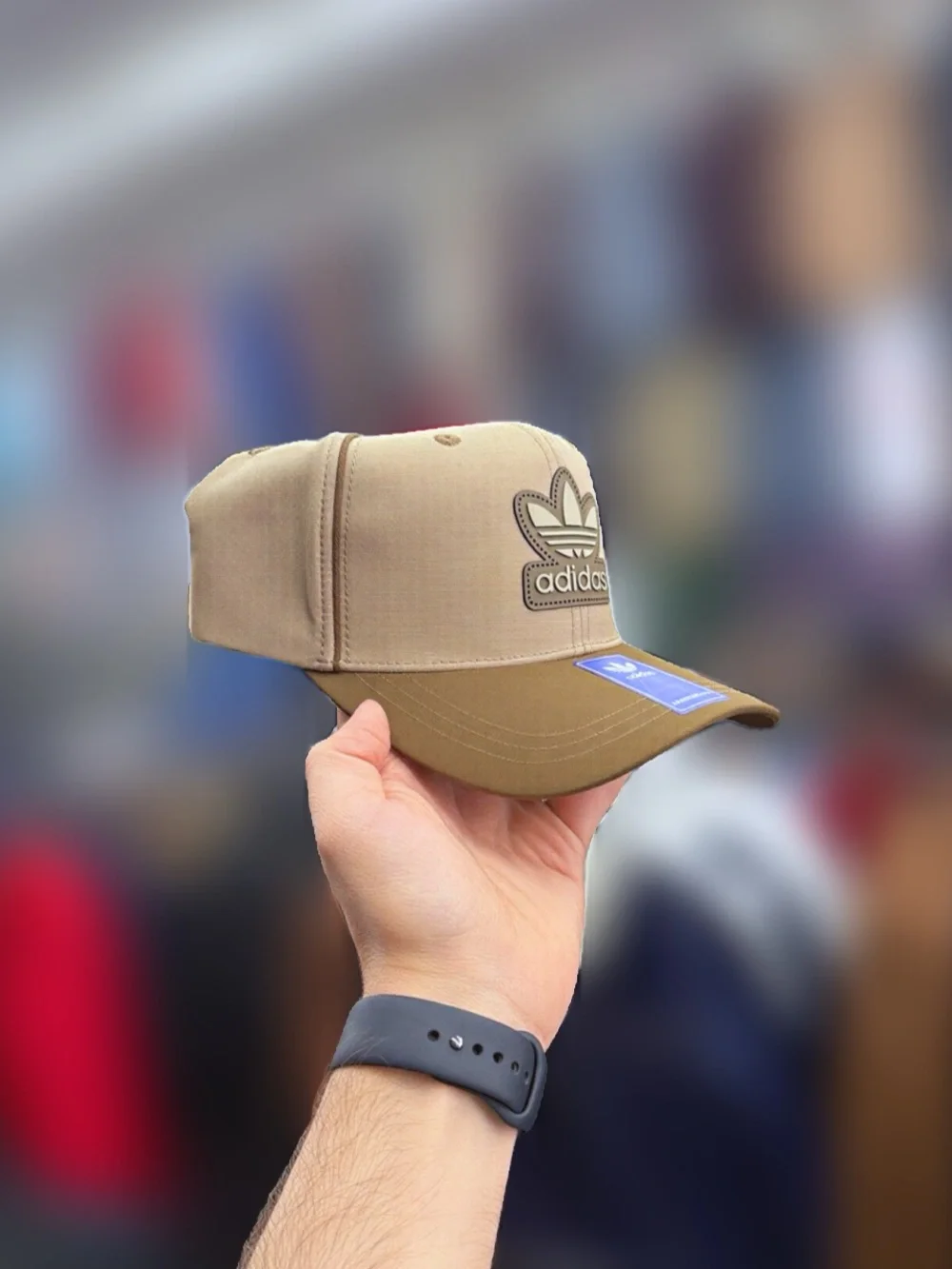 adidas Men’s Tan and Brown Trefoil Cap